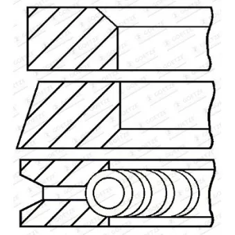 Jeu de segments de pistons GOETZE ENGINE 08-336600-00