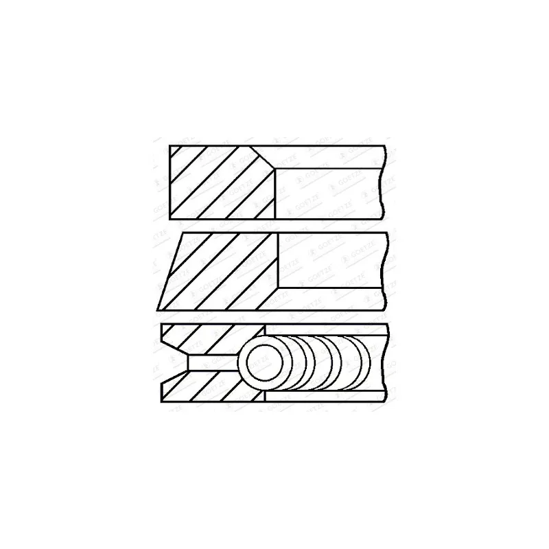 Jeu de segments de pistons GOETZE ENGINE 08-336600-00