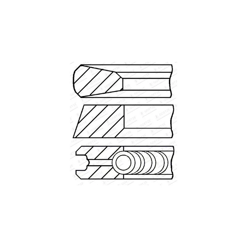 Jeu de segments de pistons GOETZE ENGINE 08-337000-00