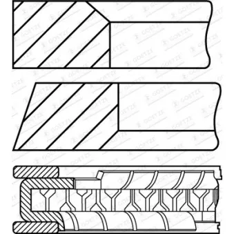 Jeu de segments de pistons GOETZE ENGINE