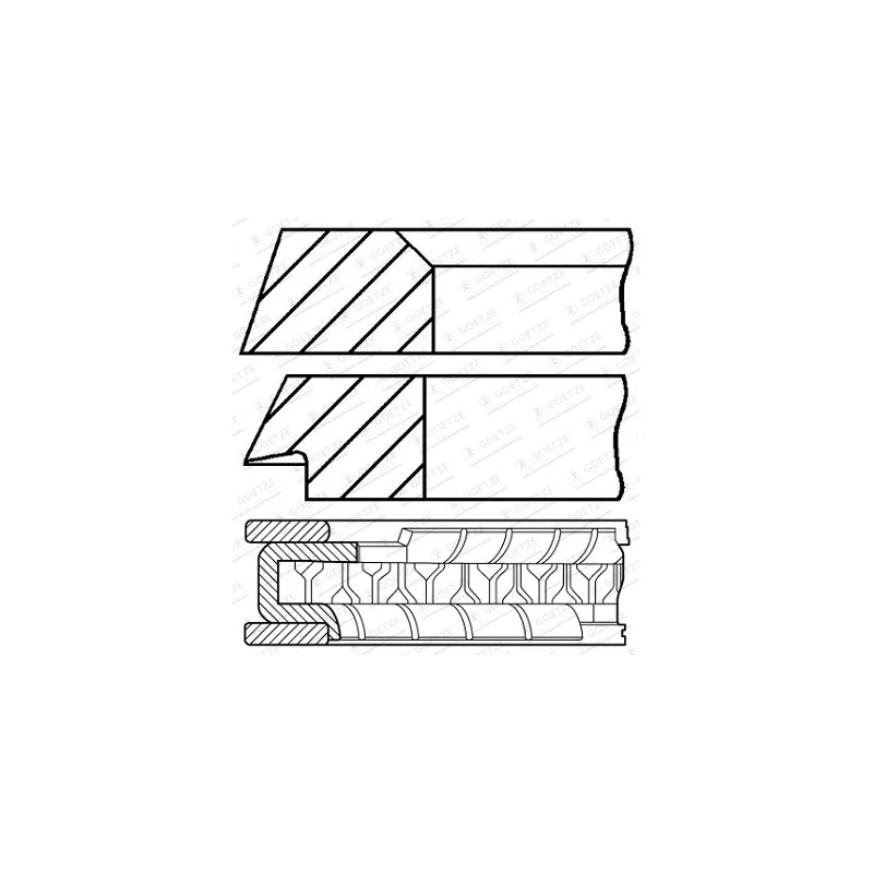 Jeu de segments de pistons GOETZE ENGINE 08-390200-00