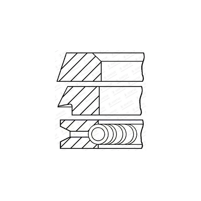 Jeu de segments de pistons GOETZE ENGINE 08-394600-00