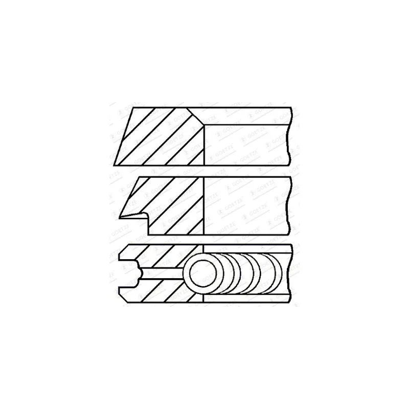 Jeu de segments de pistons GOETZE ENGINE 08-399100-00