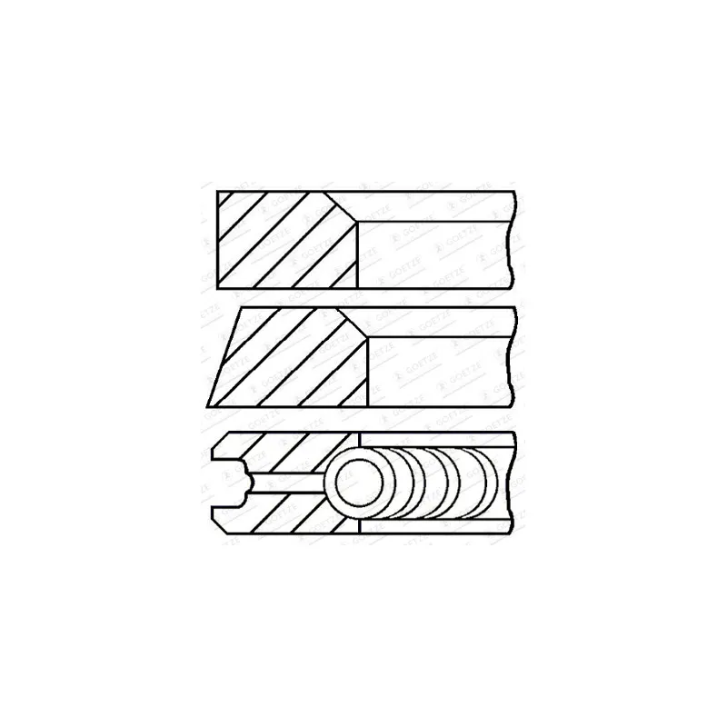Jeu de segments de pistons GOETZE ENGINE 08-405200-00