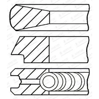 Jeu de segments de pistons GOETZE ENGINE 08-424000-00