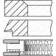 Jeu de segments de pistons GOETZE ENGINE 08-424707-00 - Visuel 2