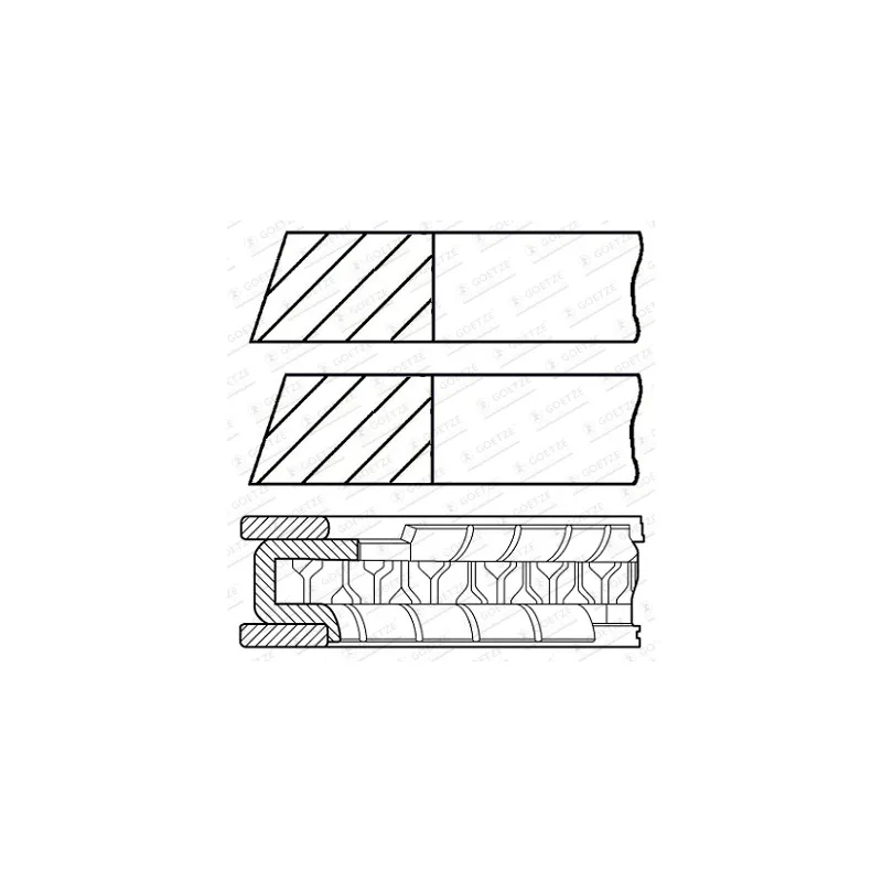 Jeu de segments de pistons GOETZE ENGINE 08-427600-00