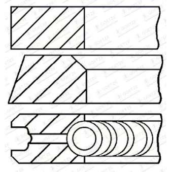 Jeu de segments de pistons GOETZE ENGINE 08-428700-00