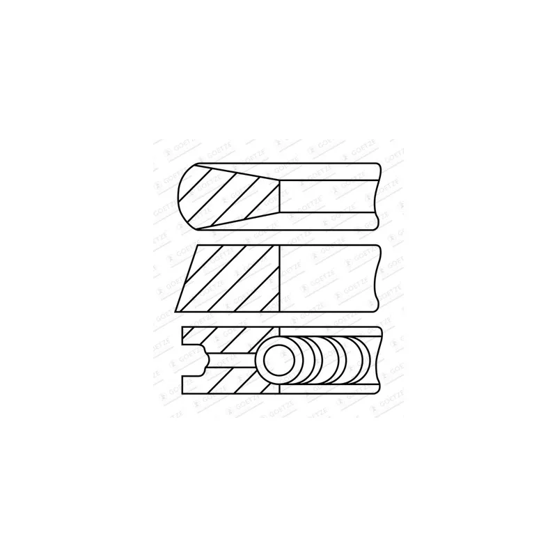 Jeu de segments de pistons GOETZE ENGINE 08-431900-10