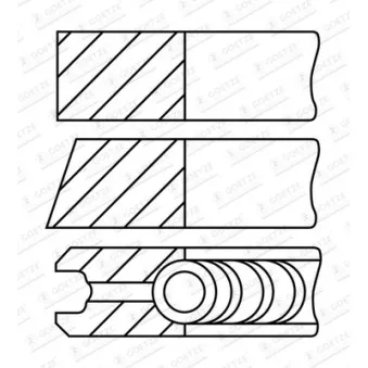 Jeu de segments de pistons GOETZE ENGINE