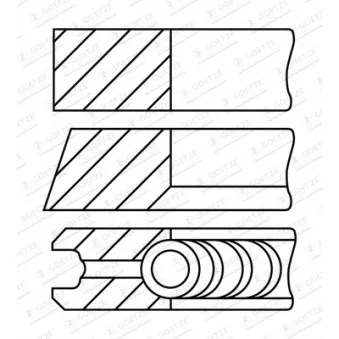 Jeu de segments de pistons GOETZE ENGINE 08-433107-00