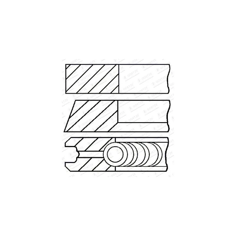 Jeu de segments de pistons GOETZE ENGINE 08-434307-00