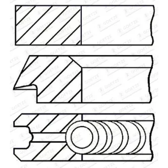 Jeu de segments de pistons GOETZE ENGINE 08-436200-00