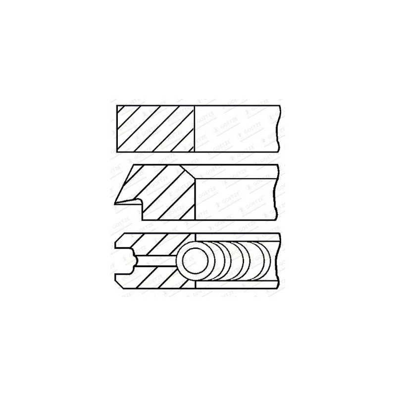 Jeu de segments de pistons GOETZE ENGINE 08-436200-00