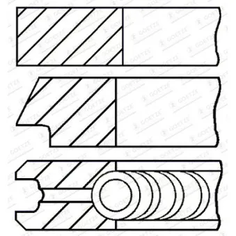 Jeu de segments de pistons GOETZE ENGINE 08-436506-00