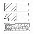 Jeu de segments de pistons GOETZE ENGINE 08-437407-00 - Visuel 1