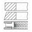 Jeu de segments de pistons GOETZE ENGINE 08-437700-00 - Visuel 1