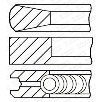 Jeu de segments de pistons GOETZE ENGINE