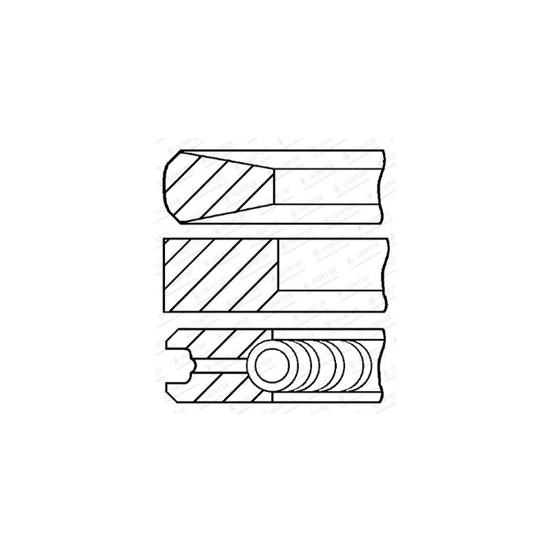Jeu de segments de pistons GOETZE ENGINE 08-439000-00