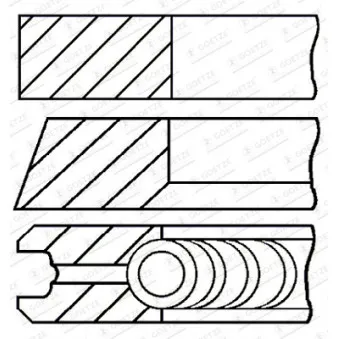 Jeu de segments de pistons GOETZE ENGINE 08-439100-10