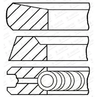 Jeu de segments de pistons GOETZE ENGINE