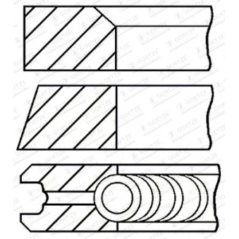 Jeu de segments de pistons GOETZE ENGINE