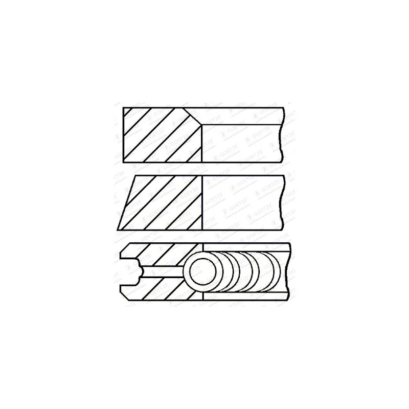 Jeu de segments de pistons GOETZE ENGINE 08-440800-00
