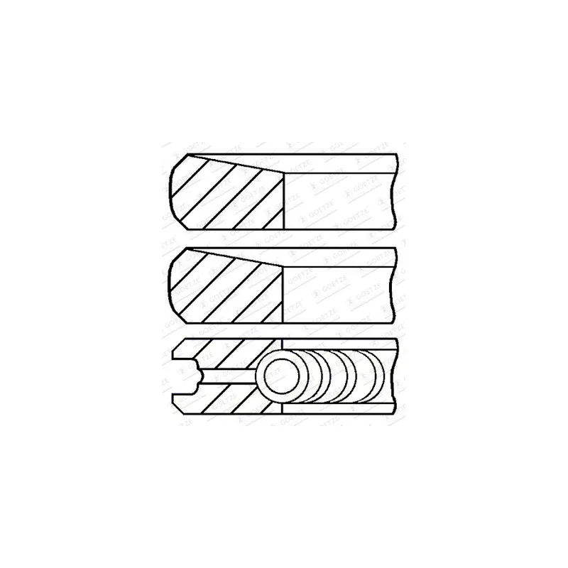 Jeu de segments de pistons GOETZE ENGINE 08-443507-00