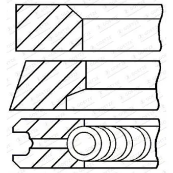 Jeu de segments de pistons GOETZE ENGINE 08-445100-00