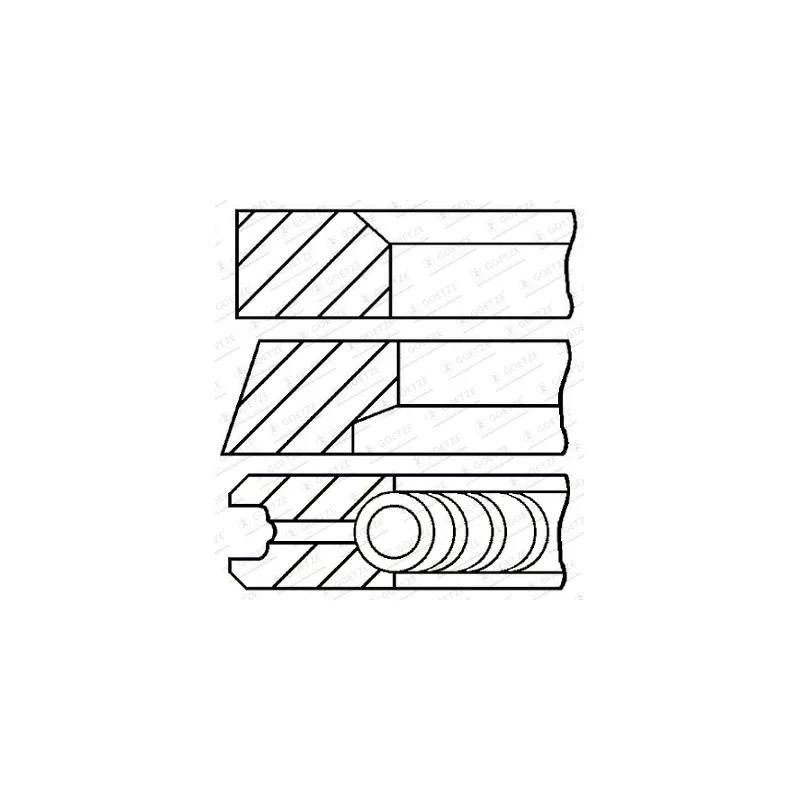 Jeu de segments de pistons GOETZE ENGINE 08-445100-00
