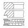 Jeu de segments de pistons GOETZE ENGINE 08-446000-00 - Visuel 1