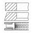 Jeu de segments de pistons GOETZE ENGINE 08-448300-00 - Visuel 1