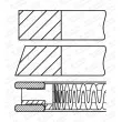 Jeu de segments de pistons GOETZE ENGINE 08-449400-00 - Visuel 1