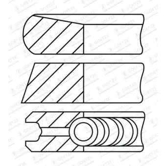 Jeu de segments de pistons GOETZE ENGINE 08-450600-00