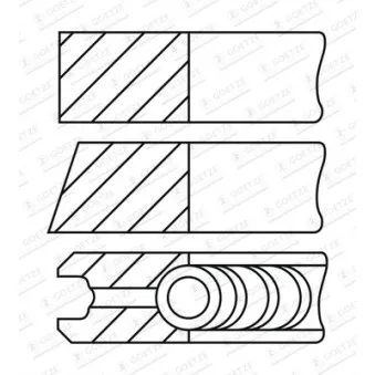 Jeu de segments de pistons GOETZE ENGINE 08-451300-00