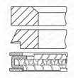 Jeu de segments de pistons GOETZE ENGINE 08-451608-00 - Visuel 1