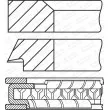 Jeu de segments de pistons GOETZE ENGINE 08-451608-00 - Visuel 2