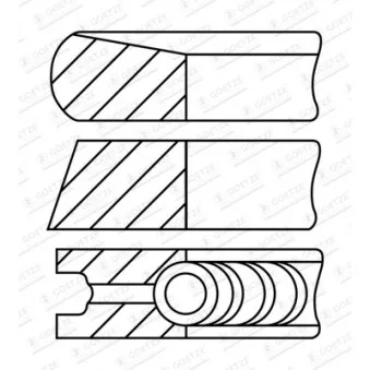 Jeu de segments de pistons GOETZE ENGINE 08-452000-00