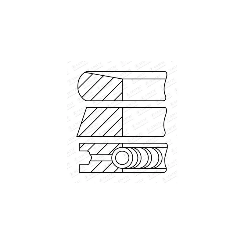 Jeu de segments de pistons GOETZE ENGINE 08-452000-00