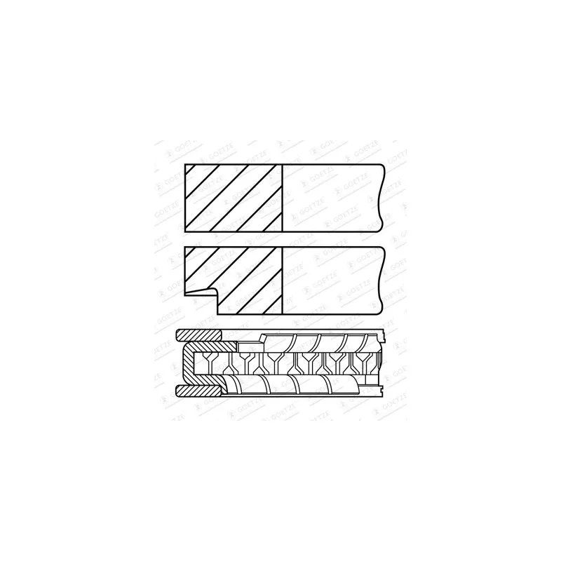 Jeu de segments de pistons GOETZE ENGINE 08-452200-00