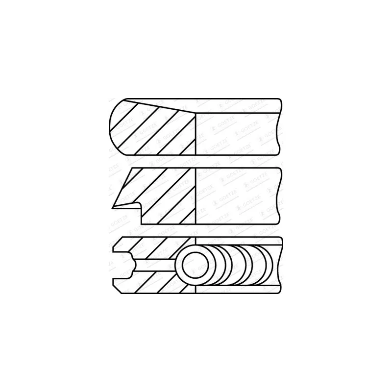 Jeu de segments de pistons GOETZE ENGINE 08-452407-00