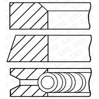 Jeu de segments de pistons GOETZE ENGINE 08-502200-00