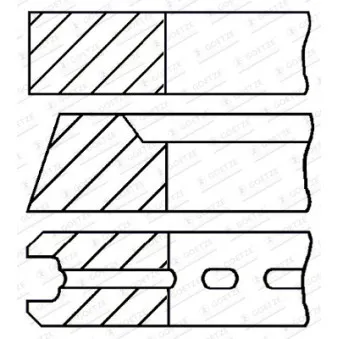 Jeu de segments de pistons GOETZE ENGINE 08-520100-00