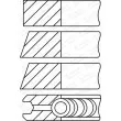 Jeu de segments de pistons GOETZE ENGINE 08-522407-00 - Visuel 2