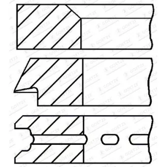 Jeu de segments de pistons GOETZE ENGINE