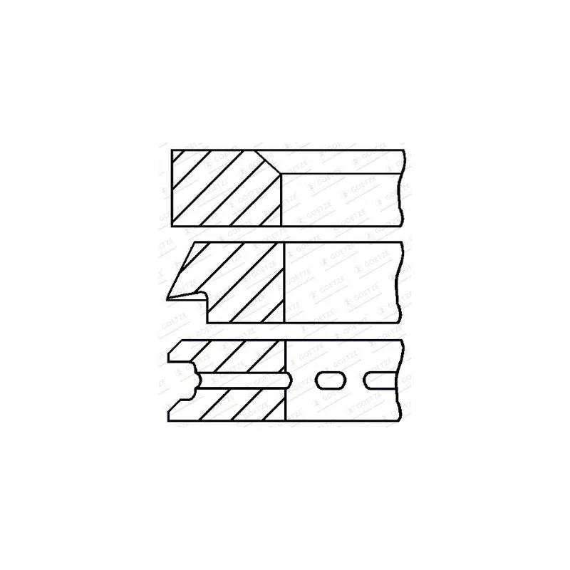 Jeu de segments de pistons GOETZE ENGINE 08-527200-00