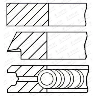 Jeu de segments de pistons GOETZE ENGINE