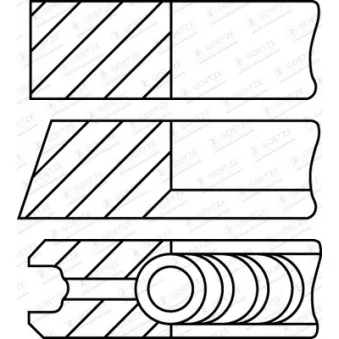 Jeu de segments de pistons GOETZE ENGINE 08-700200-10