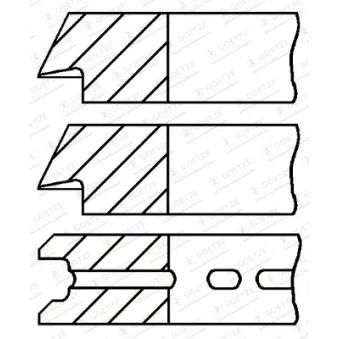 Jeu de segments de pistons GOETZE ENGINE 08-741200-00