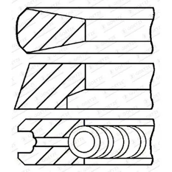 Jeu de segments de pistons GOETZE ENGINE 08-854700-00